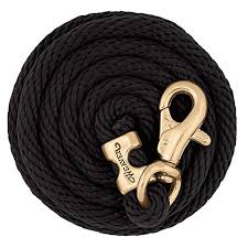 10 FT Heavy - Duty Horse Lead Rope – 5/8" Black Polyester with Swivel Bolt Snap Clip | Model 254015 - Equestrian Equipment / Horse Handling Gear with | Sold by Uncle Wiener's Wholesale