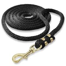 10 FT Heavy - Duty Horse Lead Rope – 5/8" Black Polyester with Swivel Bolt Snap Clip | Model 254015 - Equestrian Equipment / Horse Handling Gear with | Sold by Uncle Wiener's Wholesale