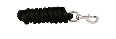 10 FT Heavy - Duty Horse Lead Rope – 5/8" Black Polyester with Swivel Bolt Snap Clip | Model 254015 - Equestrian Equipment / Horse Handling Gear with | Sold by Uncle Wiener's Wholesale