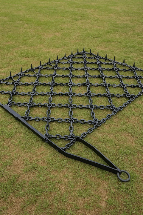 12 FT x 6.5 FT Heavy - Duty Drag Harrow – 1/2" Spikes for Tractor, ATV, UTV & Lawnmower | Model GH12 - with | Sold by Uncle Wiener's Wholesale