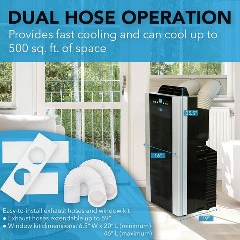 14,000 BTU Portable Air Conditioner with Dehumidifier and Remote - with | Sold by Uncle Wiener's Wholesale