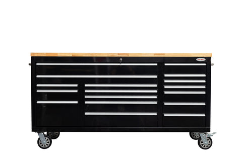6 FT 17-Drawer Fatboy Tool Workbench – Heavy-Duty Rolling Bench with Power & USB Ports | Multiple Colors Available
