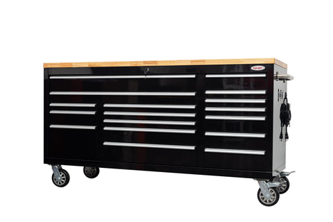 6 FT 17-Drawer Fatboy Tool Workbench – Heavy-Duty Rolling Bench with Power & USB Ports | Multiple Colors Available