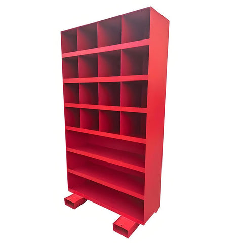 19 - Drawer Heavy - Duty Bolt Bin Cabinet with Forklift Pockets – Available in Black or Red - with Black | Sold by Uncle Wiener's Wholesale