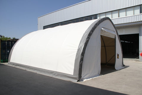 20′ WIDE SINGLE TRUSS STORAGE BUILDINGS - with Premium 20X20X12 14.5 OZ PVC | Sold by Uncle Wiener's Wholesale