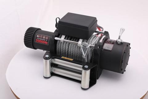 20000LB 12V Electric Winch – Heavy Duty 7.8HP Series Wound Motor, 4 - Stage Planetary Gear, Roller Fairlead – SU20000 - with | Sold by Uncle Wiener's Wholesale
