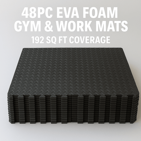 Stack of EVA Foam Flooring Mats – Workshop/Workout Use