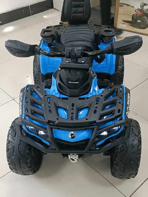 24V Ride - On Can - Am Outlander ATV for Kids – Bluetooth, 4 - Wheel Suspension, 2 - Seat, LED Lights - with Khaki | Sold by Uncle Wiener's Wholesale
