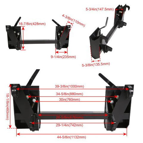 3500 LB Quick Tach Adapter Latch – John Deere Global to Skid Steer Conversion Plate | SKU: LY0M042