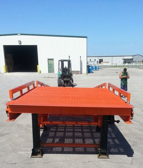 33,000 LB Heavy - Duty Steel Loading Dock Ramp – 40FT Industrial Shipping & Truck Access - 12923 - Loading Dock Ramp with | Sold by Uncle Wiener's Wholesale