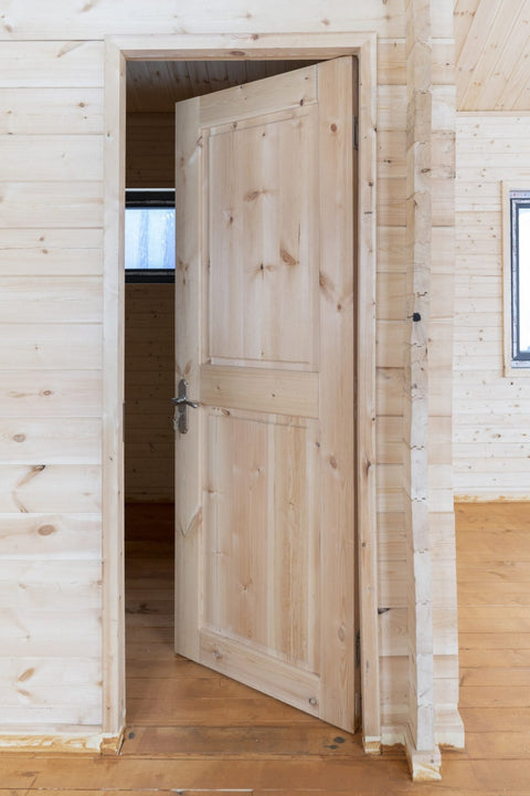 370 SQ FT Insulated Pine Log Cabin Tiny House Package – Multiple Options – Energy - Efficient Design - with PACKAGE KIT (WITHOUT ELECTRICAL / ASSEMBLED) | Sold by Uncle Wiener's Wholesale