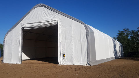 40′ WIDE DOUBLE TRUSS STORAGE BUILDINGS - with Standard 40X60X23 14.5 OZ PVC | Sold by Uncle Wiener's Wholesale