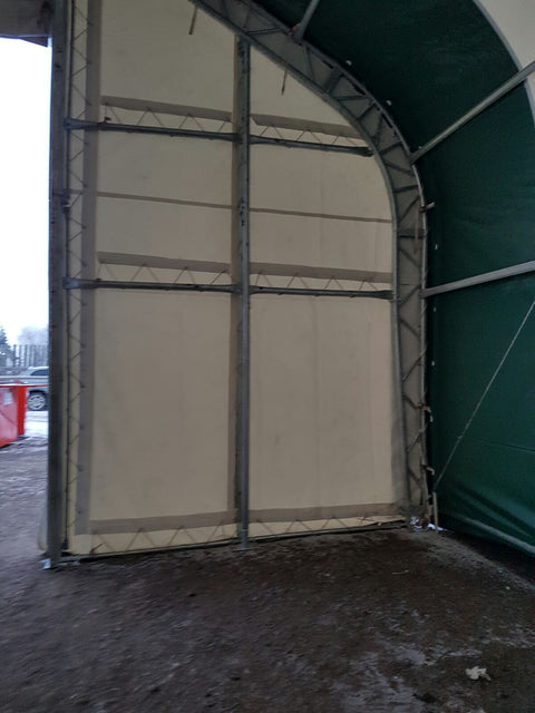 40′ WIDE DOUBLE TRUSS STORAGE BUILDINGS - with Standard 40X60X23 14.5 OZ PVC | Sold by Uncle Wiener's Wholesale
