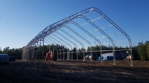 40′ WIDE DOUBLE TRUSS STORAGE BUILDINGS - with 8FT Truss Spacing Upgrade 40X60X23 | Sold by Uncle Wiener's Wholesale