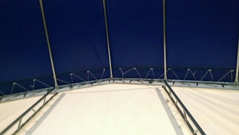 50′ WIDE DOUBLE TRUSS STORAGE BUILDINGS - with Standard 50X80X23 26.5 Oz PVC Cover | Sold by Uncle Wiener's Wholesale
