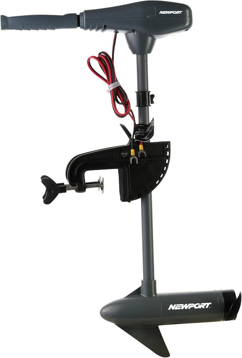 Newport Vessels Kayak Series 36lb/55lb Thrust Transom Mounted Saltwater Electric Trolling Motor w/LED Battery Indicator (24" Shaft)