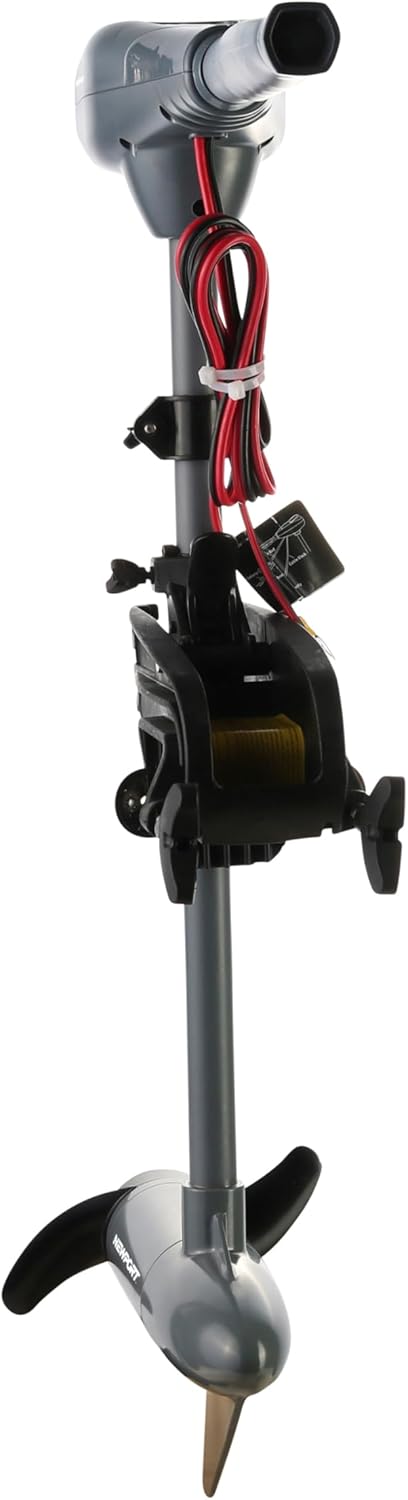 Newport Vessels Kayak Series 36lb/55lb Thrust Transom Mounted Saltwater Electric Trolling Motor w/LED Battery Indicator (24" Shaft)