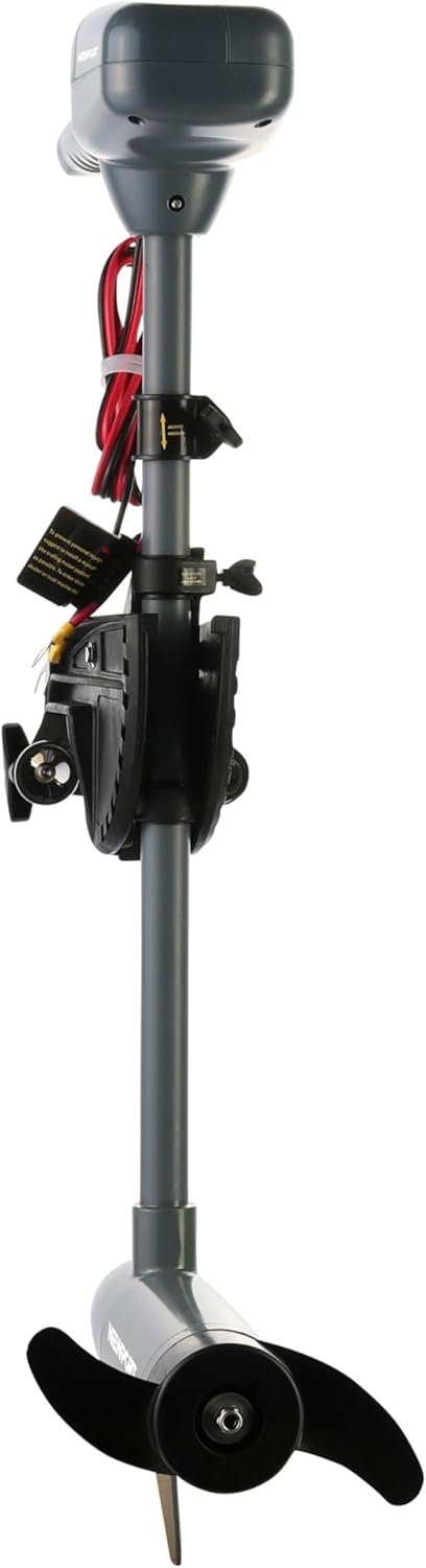 Newport Vessels Kayak Series 36lb/55lb Thrust Transom Mounted Saltwater Electric Trolling Motor w/LED Battery Indicator (24" Shaft)