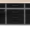 63" Heavy - Duty Metal Workbench with 15 Drawers | Garage Tool Storage Organizer - with Black | Sold by Uncle Wiener's Wholesale