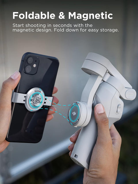 DJI OM 4 SE - Stabilisateur de cardan pour smartphone à 3 axes avec trépied, design magnétique, portable et pliable, ActiveTrack 3.0, mode histoire, stabilisateur de vlogging, vidéo YouTube TikTok,