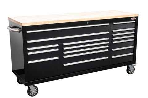6FT 17-Drawer Tool Bench Workstation & Tool Box – Heavy-Duty Rolling Workbench with Power Outlets & USB | Multi-Color Options