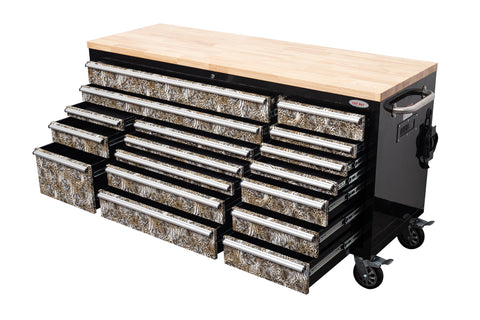 6FT 17-Drawer Tool Bench Workstation & Tool Box – Heavy-Duty Rolling Workbench with Power Outlets & USB | Multi-Color Options