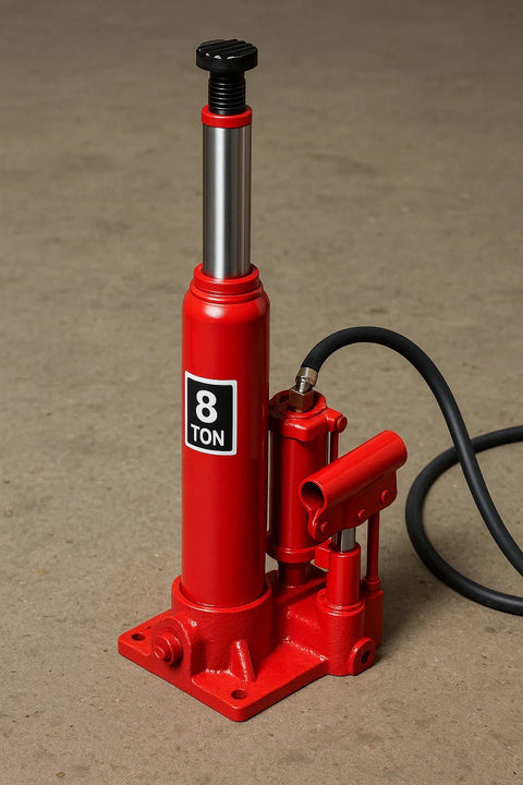8 Ton Air Hydraulic Long Ram Jack – Heavy - Duty Lift for Trucks & Workshops | ALRM2008 - with | Sold by Uncle Wiener's Wholesale