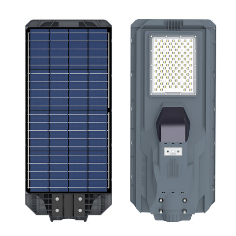 800W All - in - One Solar LED Street Light with Arm & Bracket – Motion Sensor, Remote, 3000 Lumens, IP65 Outdoor Light QYJM03800 - with | Sold by Uncle Wiener's Wholesale