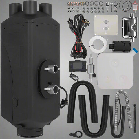 “8KW diesel air heater with remote and install kit”
“Portable 12V low-noise diesel heater with fuel tank”
“Self-contained RV diesel air heating unit”