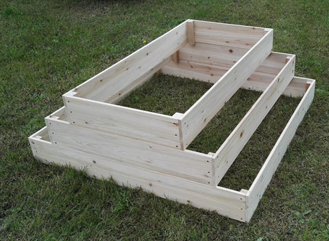 3-tier wooden raised garden bed on lawn
Step-style cedar planter box for vegetables and herbs
Easy-to-assemble elevated garden bed with tiered design
Outdoor wooden planter with 3 levels for home gardening
Spacious planter box for backyard flower and herb gardens
Durable raised bed for patio vegetable planting