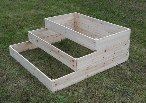 3-tier wooden raised garden bed on lawn
Step-style cedar planter box for vegetables and herbs
Easy-to-assemble elevated garden bed with tiered design
Outdoor wooden planter with 3 levels for home gardening
Spacious planter box for backyard flower and herb gardens
Durable raised bed for patio vegetable planting