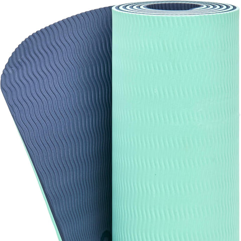 adidas Double Sided Yoga Mats - 6mm - with Blue/Mint | Sold by Uncle Wiener's Wholesale
