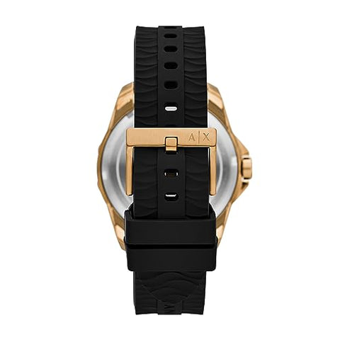 Armani Exchange Men's Armani Exchange Three - Hand Date Black Silicone Watch - with black | Sold by Uncle Wiener's Wholesale