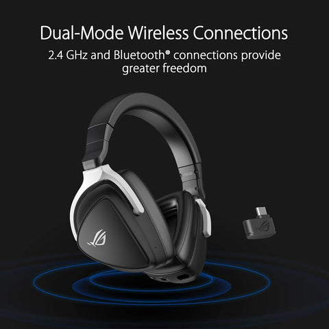 ASUS ROG Delta S Wireless Gaming Headset, Black, 50mm Drivers, AI Beamforming Mic, Low - Latency Bluetooth, USB - C, 3 Hours of Use, IPX4 Water Resistance - with | Sold by Uncle Wiener's Wholesale