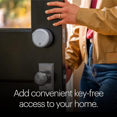 August Home, Silver Wi - Fi Connected Smart Keyless Entry Door Lock, Electronic Door Lock Fits Your Existing Deadbolt in Minutes, AUG - SL05 - M01 - S01 - with Silver | Sold by Uncle Wiener's Wholesale
