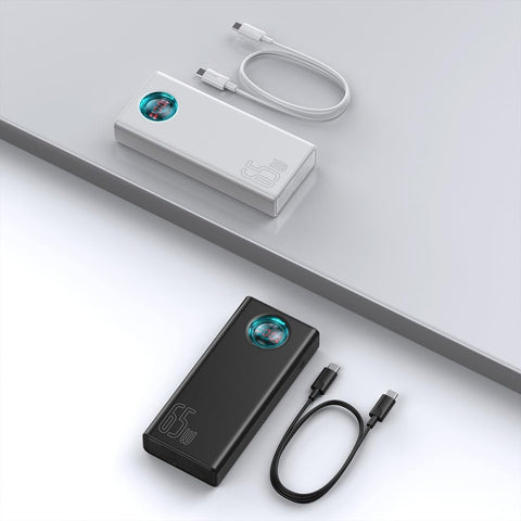 Baseus Powerbank Amblight 30000mAh, 4xUSB, USB - C, 65W (Black) - with | Sold by Uncle Wiener's Wholesale