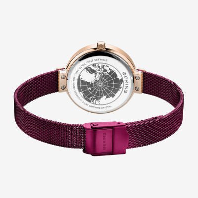 Bering Womens Purple Stainless Steel Bracelet Watch 14631 - 969 - with 4.0 (inch) L, 4.0 (inch) W, 4.0 (inch) H | Sold by Uncle Wiener's Wholesale