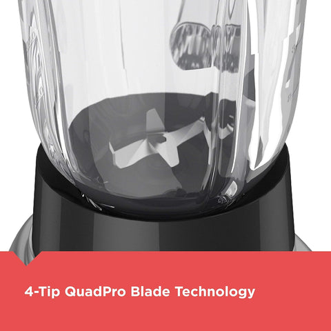 BLACK+DECKER PowerCrush Countertop Blender, 6 - Cup Glass Jar, For Smoothies and More, Stainless Steel Blade, 4 Speed Settings to Puree, Crush Ice, Chop, Dice, and Pulse, Dishwasher Safe, 700W Motor - with Silver | Sold by Uncle Wiener's Wholesale