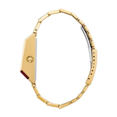 Bulova Computron Mens Digital Gold Tone Stainless Steel Bracelet Watch 97c110 - with 4.8 (inch) L, 4.1 (inch) W, 3.5 (inch) H | Sold by Uncle Wiener's Wholesale