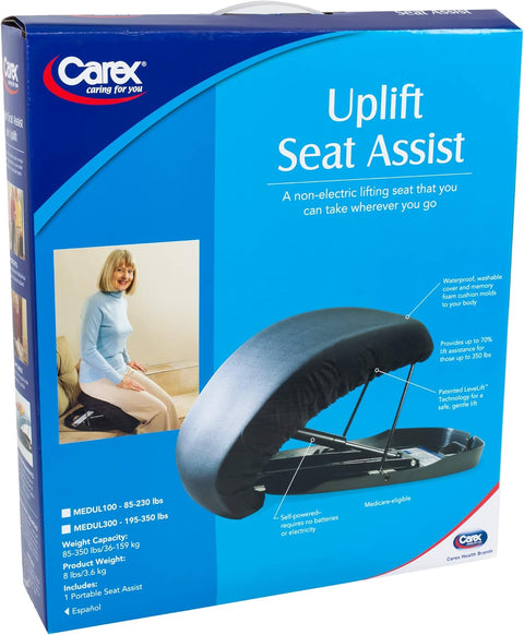 Carex Uplift Premium Seat Assist Plus with Memory Foam - Chair Lift and Sofa Stand Assist - 70% Seat Lift Assistance Up to 350lbs - with | Sold by Uncle Wiener's Wholesale