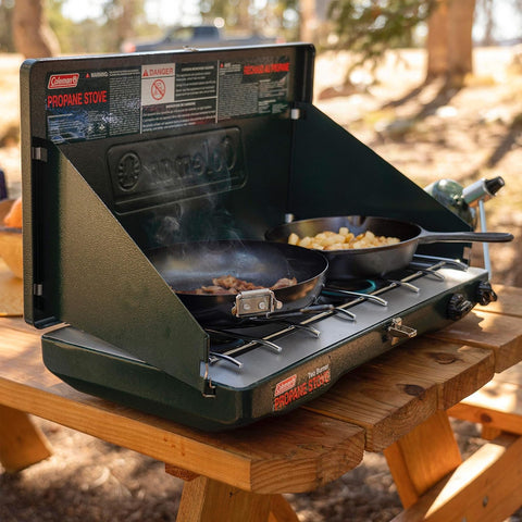 Coleman Gas Camping Stove | Classic Propane Stove, 2 Burner, 4.1 x 21.9 x 13.7 Inches - with | Sold by Uncle Wiener's Wholesale