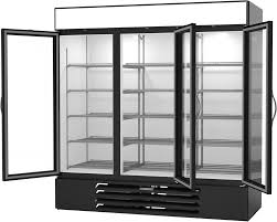 Commercial Glass Door Merchandiser Freezer – Black Finish, 1, 2 & 3 Door Models - with 3 DOOR FREEZER | Sold by Uncle Wiener's Wholesale