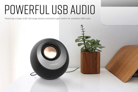 Creative Pebble V3 Minimalistic 2.0 USB - C Desktop Speakers with USB Audio, Clear Dialog Enhancement, Bluetooth 5.0, 8W RMS with 16W Peak Power, USB - A Converter Included (Black) - with | Sold by Uncle Wiener's Wholesale