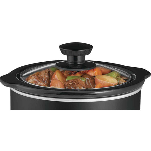 Crock Pot 1.5 qt Black Stoneware Slow Cooker - with 7.2 in x 8.9 in x 9 in | Sold by Uncle Wiener's Wholesale