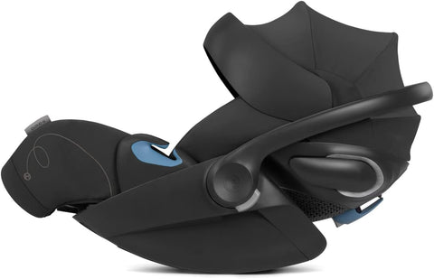 Cybex Cloud G Comfort Extend Infant Car Seat, from Birth to 35lbs, 45% More Recline Outside of Vehicle, One - Click Rigid Latch Install, Load Leg, Linear Side - Impact, Anti - Rebound Base - Moon Black - with | Sold by Uncle Wiener's Wholesale