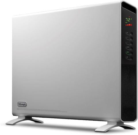 De'Longhi Convector Panel Heater, Full Room Quiet 1500W, Freestanding / Easy Install Wall Mount, LED Digital Display, Adjustable Thermostat, Timer, Eco Energy Saving Mode, White, Slim Style HCX9115ECA - with | Sold by Uncle Wiener's Wholesale