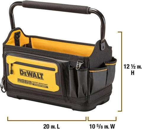 DEWALT Tool Tote, Open Top Tool Bag, 20" x 10" (DWST560106) - with No Color | Sold by Uncle Wiener's Wholesale
