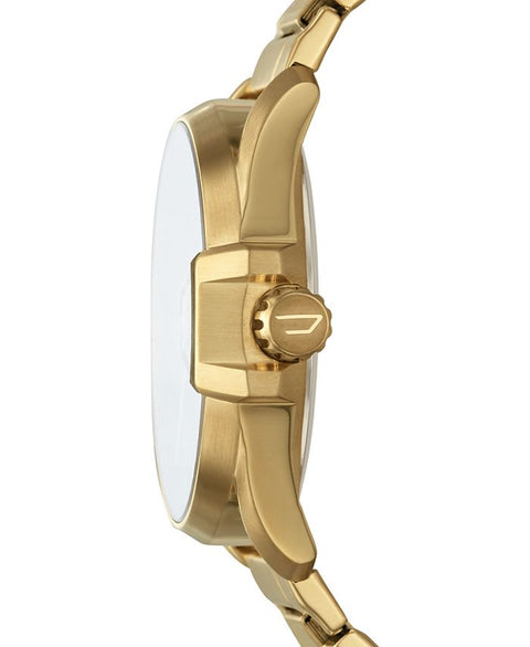 Diesel Men's MS9 Gold - Tone Stainless Steel Bracelet Watch 44mm - White - with White | Sold by Uncle Wiener's Wholesale