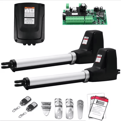 Dual Automatic Gate Opener Kit – Heavy - Duty Motorized System for Swing Gates, SKU: LM60211 - with | Sold by Uncle Wiener's Wholesale