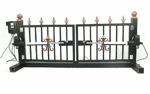 Dual Automatic Gate Opener Kit – Heavy - Duty Motorized System for Swing Gates, SKU: LM60211 - with | Sold by Uncle Wiener's Wholesale